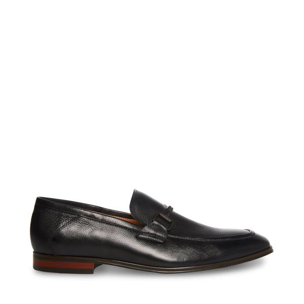 Steve Madden Aahron Deri Loafer Ayakkabı Erkek Siyah | SM-082FQ