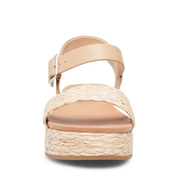 Steve Madden Accord Natural Raffia Sandalet Kadın Bej Rengi | SM-209BR