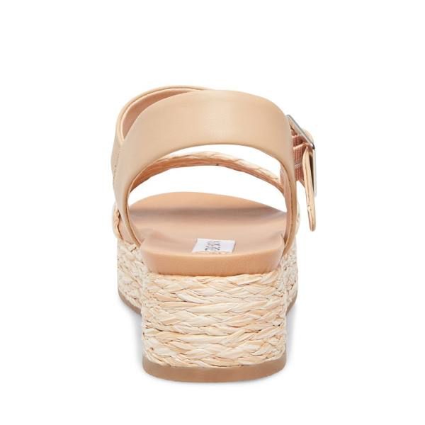 Steve Madden Accord Natural Raffia Sandalet Kadın Bej Rengi | SM-209BR