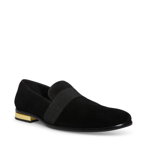 Steve Madden Anversa Süet Loafer Ayakkabı Erkek Siyah | SM-201JS