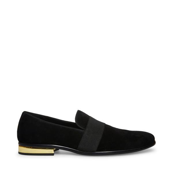 Steve Madden Anversa Süet Loafer Ayakkabı Erkek Siyah | SM-201JS