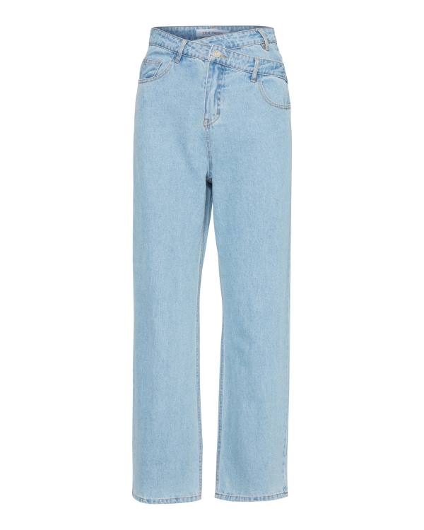 Steve Madden Asymmetrical Boyfriend Jean Pantolon Kadın Mavi | SM-687RF