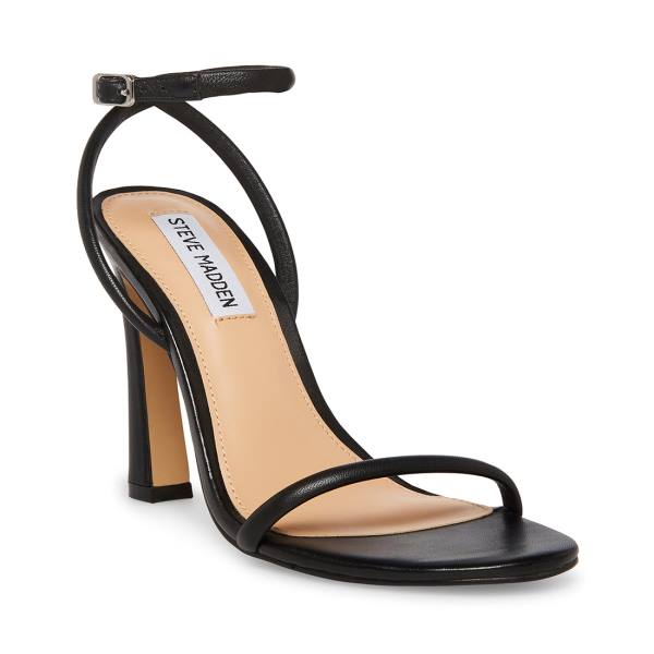 Steve Madden Becky Deri Heel Topuklu Ayakkabı Kadın Siyah | SM-578HG