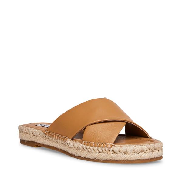 Steve Madden Brienna Tan Deri Sandalet Kadın Kahverengi | SM-319RI