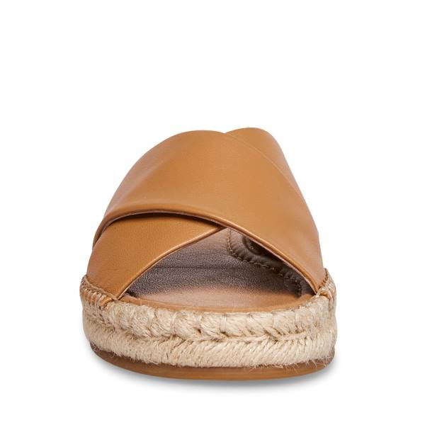 Steve Madden Brienna Tan Deri Sandalet Kadın Kahverengi | SM-319RI