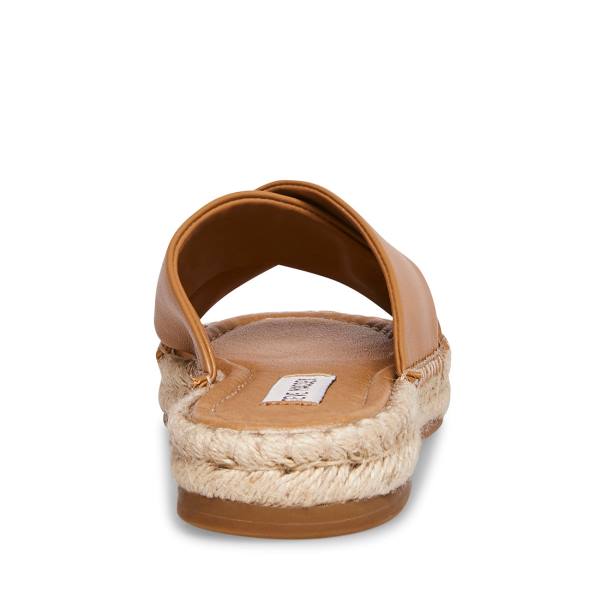 Steve Madden Brienna Tan Deri Sandalet Kadın Kahverengi | SM-319RI