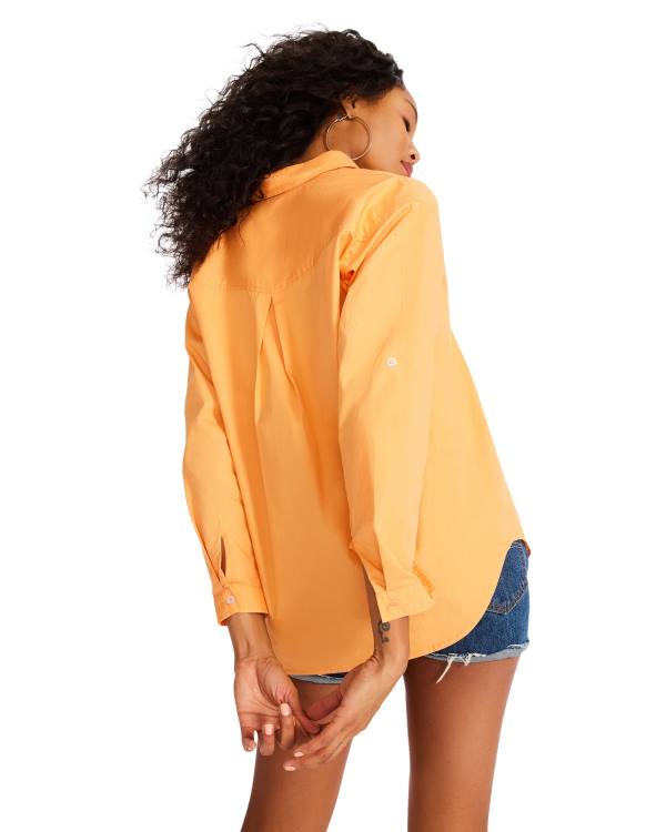 Steve Madden Bright Button Down Üstler Kadın Turuncu | SM-491FN