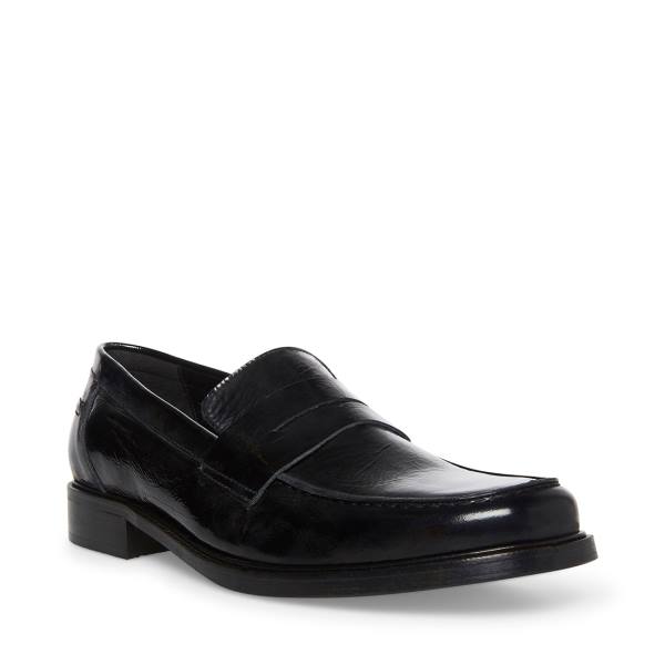 Steve Madden Brookline Rugan Loafer Ayakkabı Erkek Siyah | SM-168FY