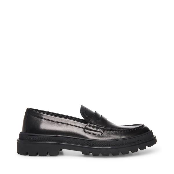 Steve Madden Charles Deri Loafer Ayakkabı Erkek Siyah | SM-498DB