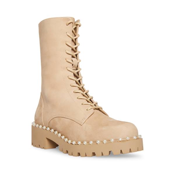 Steve Madden Conrad Bone Nubuck Bot Kadın Bej Rengi | SM-275NZ