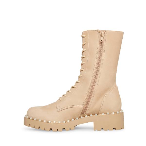 Steve Madden Conrad Bone Nubuck Bot Kadın Bej Rengi | SM-275NZ