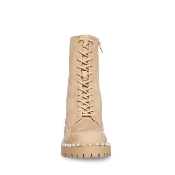 Steve Madden Conrad Bone Nubuck Bot Kadın Bej Rengi | SM-275NZ