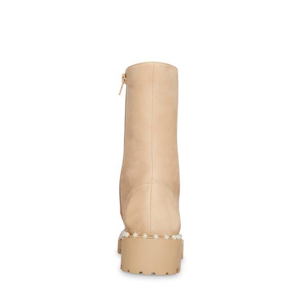 Steve Madden Conrad Bone Nubuck Bot Kadın Bej Rengi | SM-275NZ