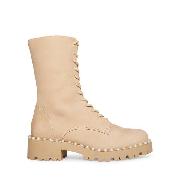 Steve Madden Conrad Bone Nubuck Bot Kadın Bej Rengi | SM-275NZ