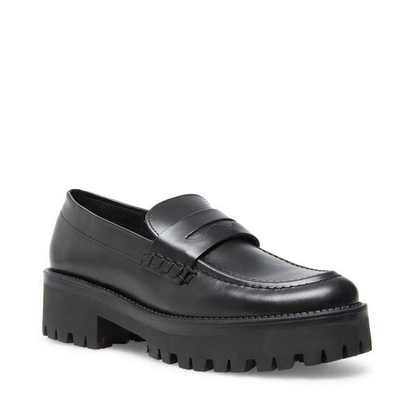 Steve Madden Crew Box Loafer Ayakkabı Kadın Siyah | SM-482FA