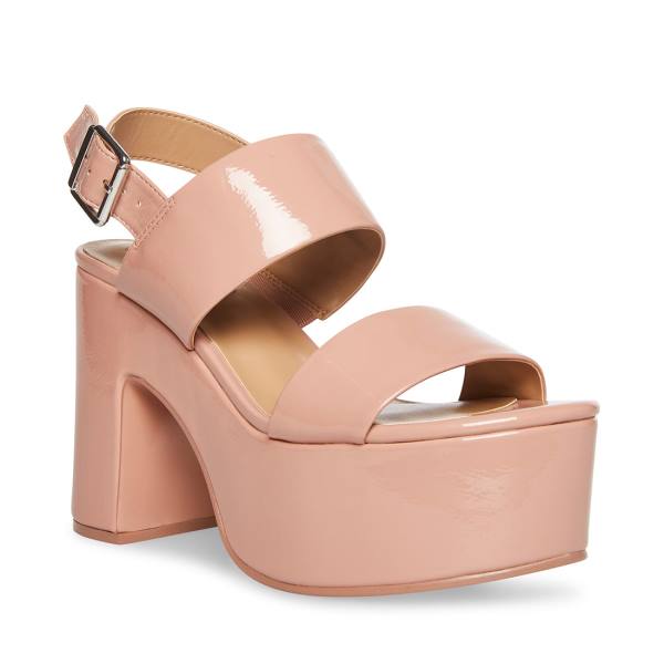 Steve Madden Dafne Rugan Heel Topuklu Ayakkabı Kadın Pembe | SM-418ZT