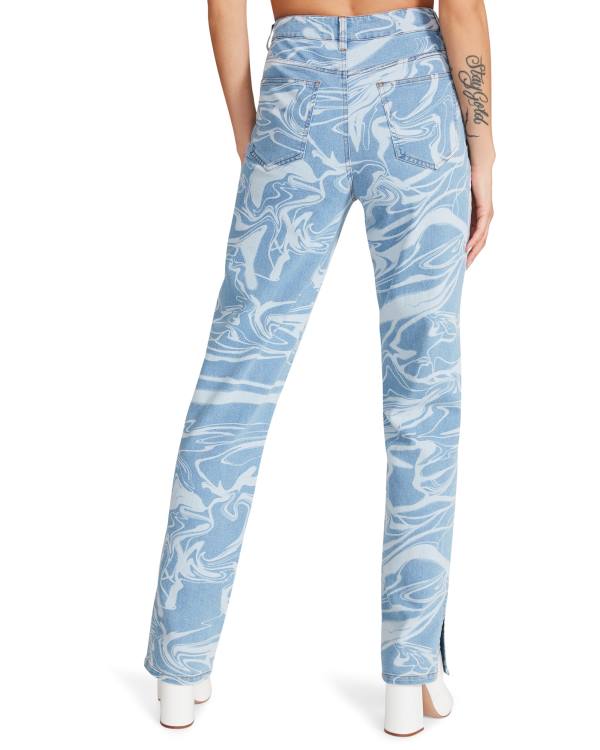 Steve Madden Denim Swirl Pants Pantolon Kadın Mavi | SM-248IC