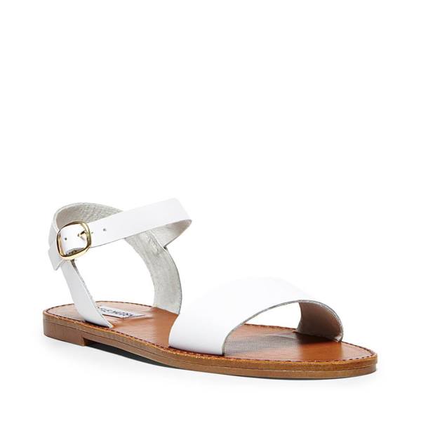 Steve Madden Donddi Deri Sandalet Kadın Beyaz | SM-360OP