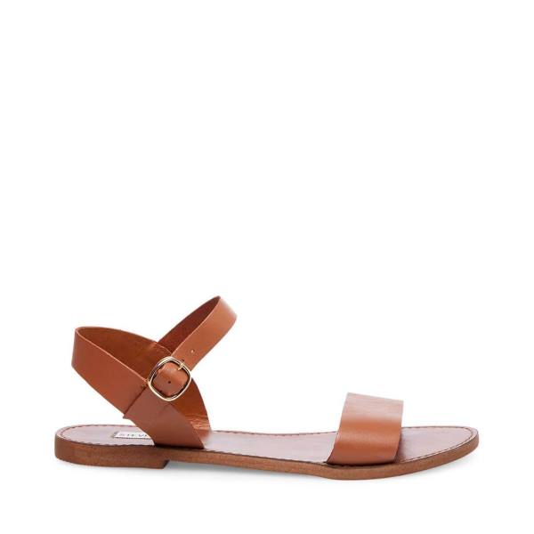 Steve Madden Donddi Tan Deri Sandalet Kadın Kahverengi | SM-637ZV