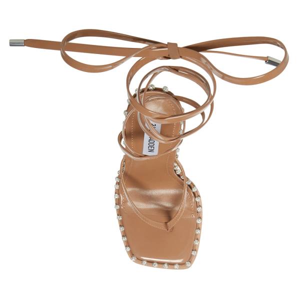 Steve Madden Fancille Tan Rugan Heel Topuklu Ayakkabı Kadın Bej Rengi | SM-670SN