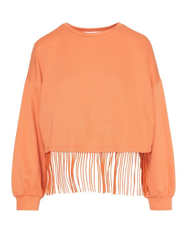 Steve Madden Fringe Crew Neck Üstler Kadın Turuncu | SM-592OQ