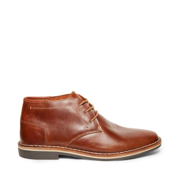 Steve Madden Harken Cognac Deri Çizme Erkek Kahverengi | SM-896JY