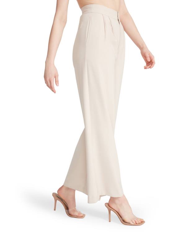 Steve Madden High Waisted Trouser Ivory Pantolon Kadın Beyaz | SM-576FN