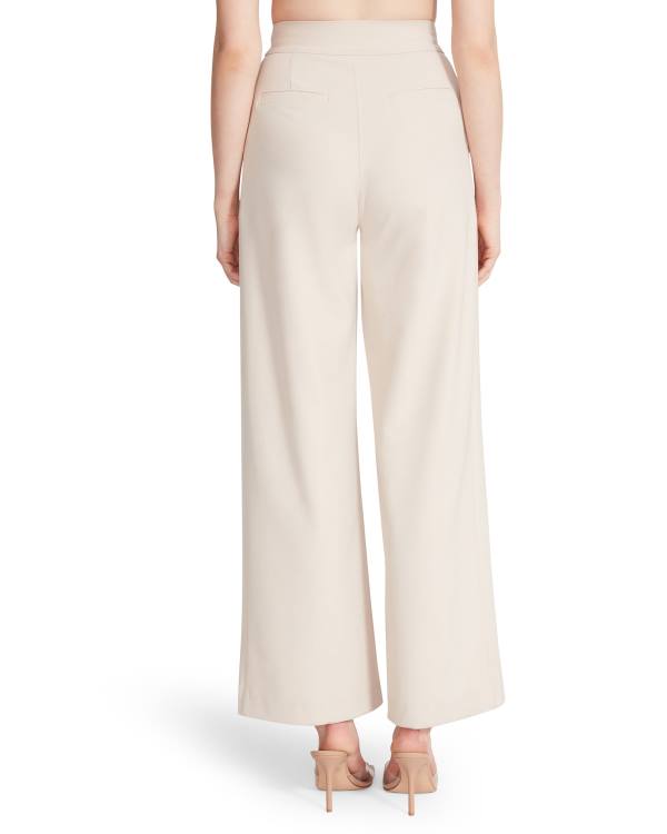 Steve Madden High Waisted Trouser Ivory Pantolon Kadın Beyaz | SM-576FN