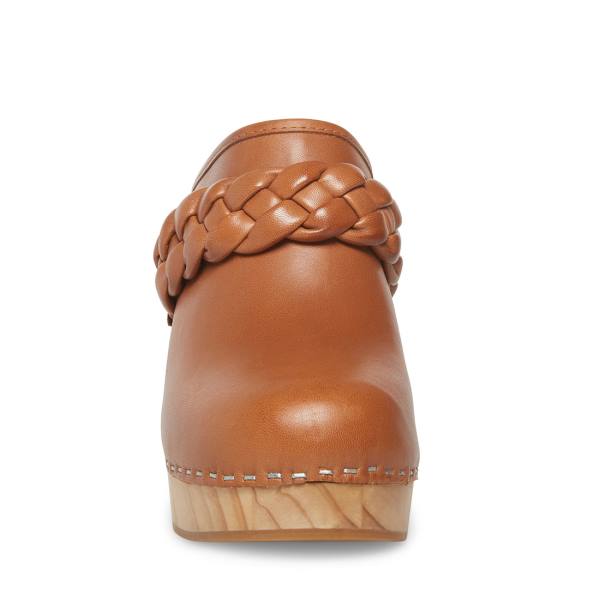 Steve Madden Highland Cognac Deri Heel Topuklu Ayakkabı Kadın Kahverengi | SM-543AT