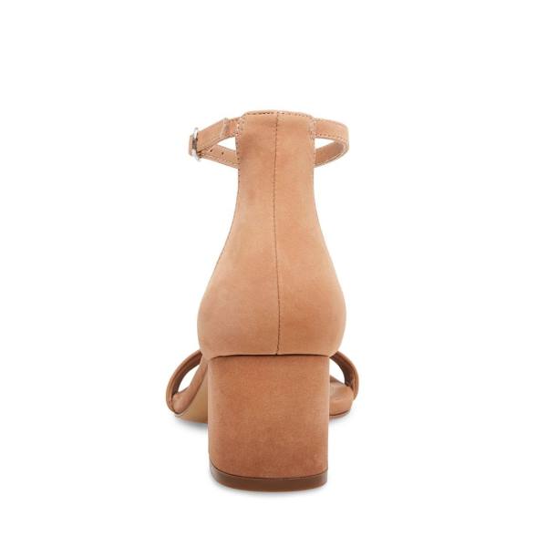 Steve Madden Irenee Tan Nubuck Heel Topuklu Ayakkabı Kadın Kahverengi | SM-368PW