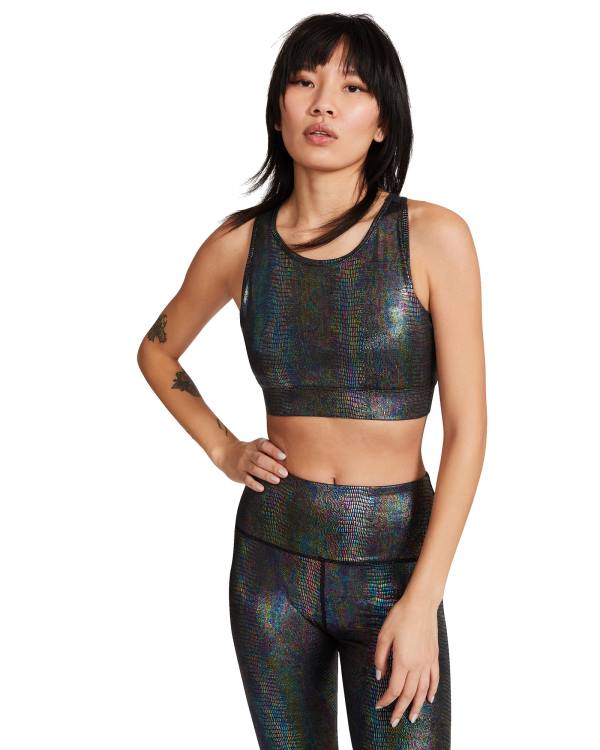 Steve Madden Iridescent Sports Bra Üstler Kadın Siyah | SM-583UM