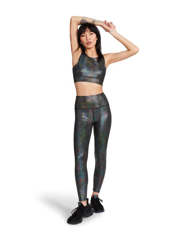 Steve Madden Iridescent Sports Bra Üstler Kadın Siyah | SM-583UM