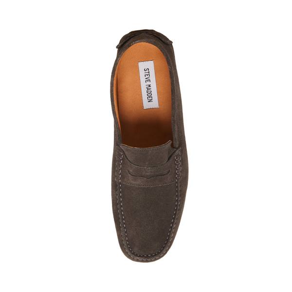 Steve Madden Italo Süet Loafer Ayakkabı Erkek Koyu Gri | SM-960WV