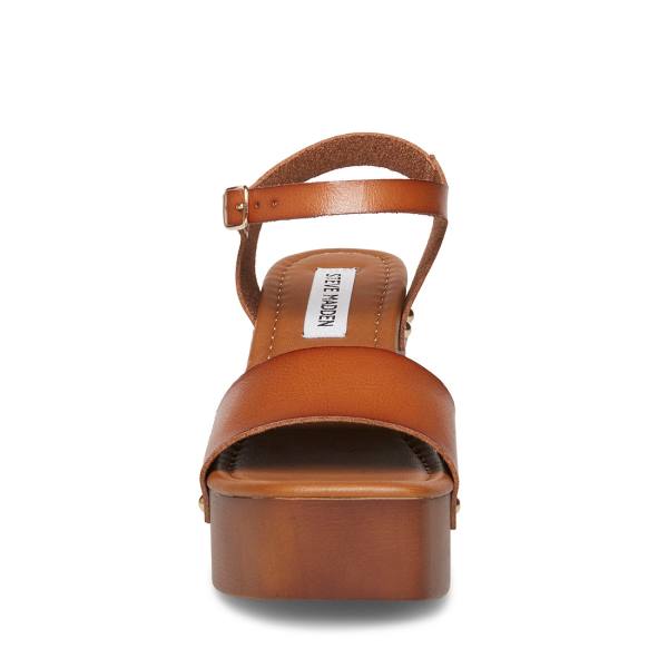 Steve Madden Ivy Cognac Heel Topuklu Ayakkabı Kadın Kahverengi | SM-709WY