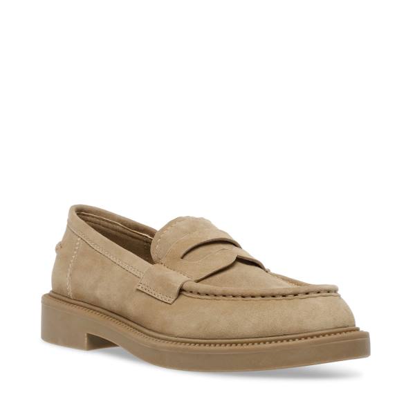 Steve Madden Kallen Sand Süet Loafer Ayakkabı Kadın Kahverengi | SM-930EB