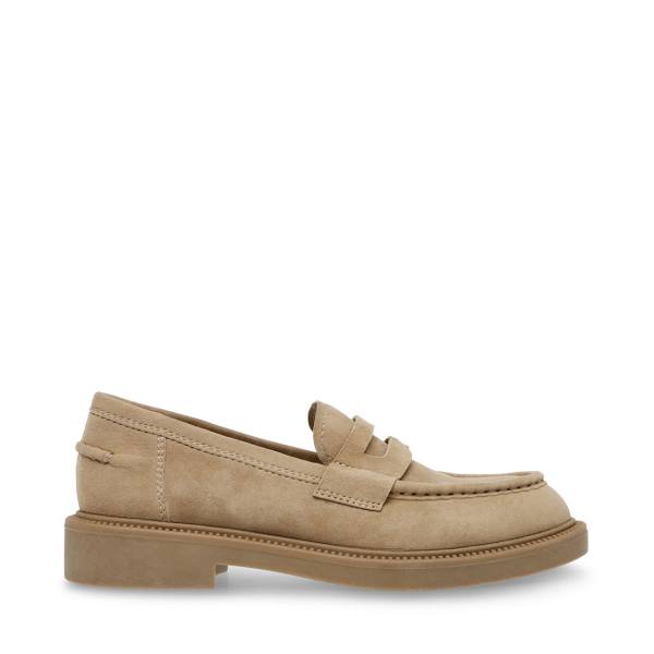 Steve Madden Kallen Sand Süet Loafer Ayakkabı Kadın Kahverengi | SM-930EB