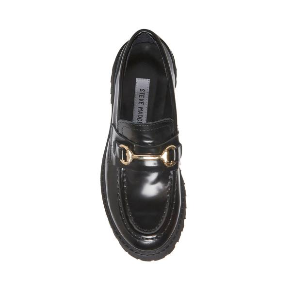 Steve Madden Lando Deri Loafer Ayakkabı Kadın Siyah | SM-569NS