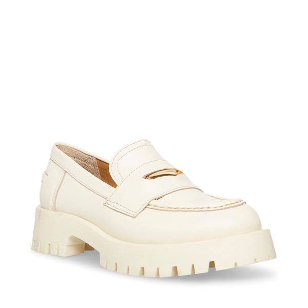 Steve Madden Lawrence Bone Deri Loafer Ayakkabı Kadın Bej Rengi | SM-917YW