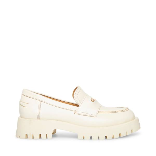 Steve Madden Lawrence Bone Deri Loafer Ayakkabı Kadın Bej Rengi | SM-917YW