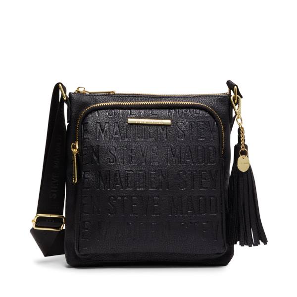 Steve Madden Logo Crossbody Omuz Çantası Kadın Siyah | SM-246PX