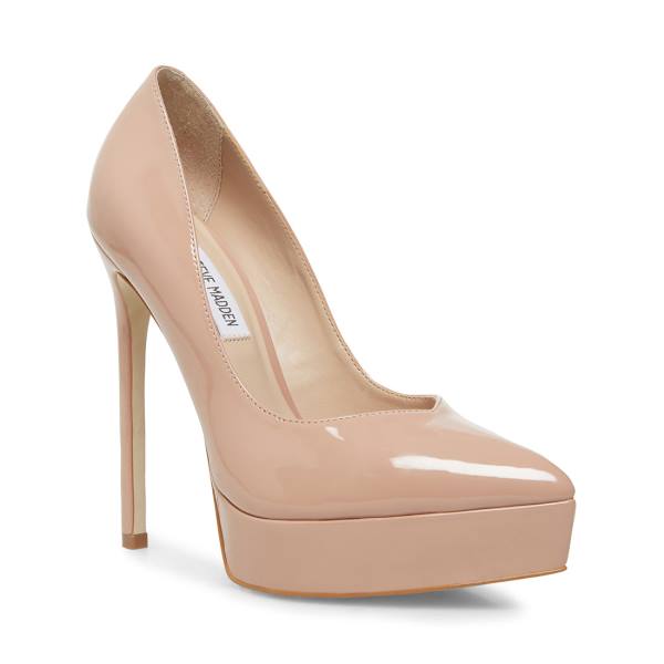 Steve Madden Luxury Blush Rugan Heel Topuklu Ayakkabı Kadın Koyu Pembe | SM-741MD