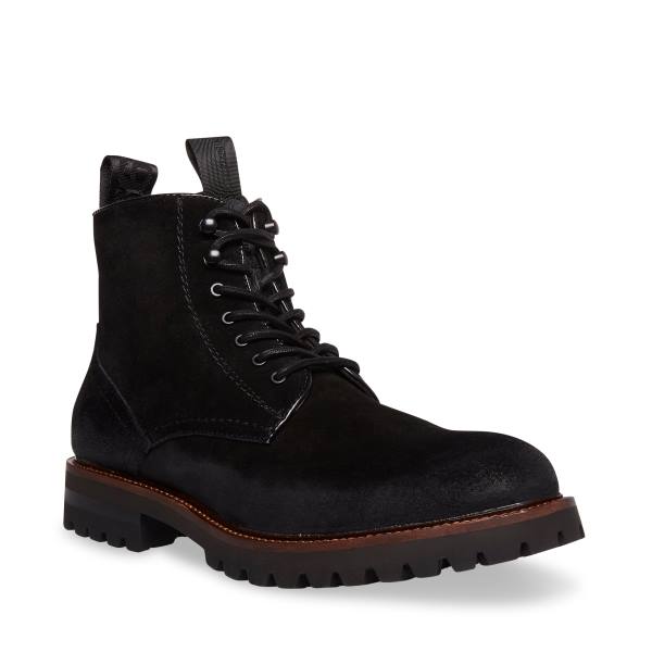 Steve Madden Mackee Süet Çizme Erkek Siyah | SM-264TX