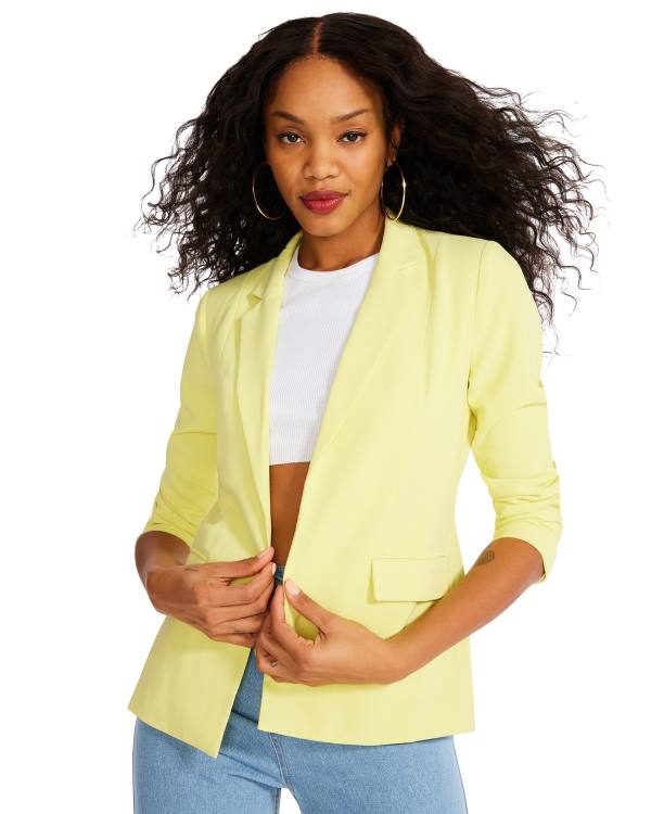 Steve Madden Neon Blazer Ceket Kadın Sarı | SM-984RZ