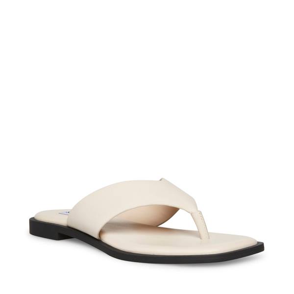 Steve Madden Norie Bone Deri Sandalet Kadın Bej Rengi | SM-163UQ