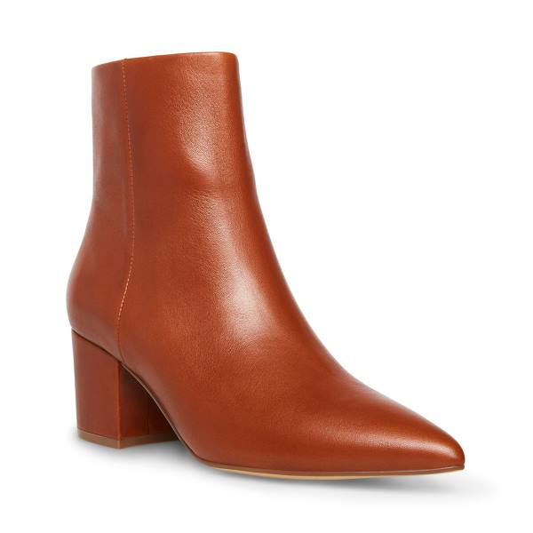 Steve Madden Ossie Cognac Deri Bot Kadın Kahverengi | SM-687HO