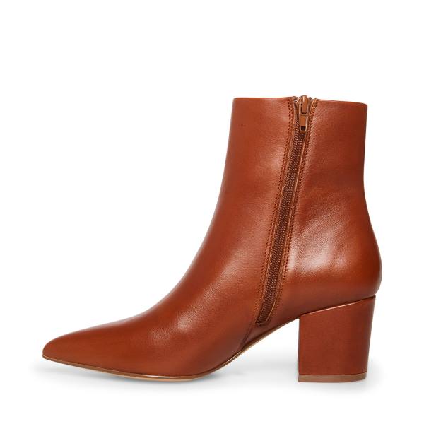 Steve Madden Ossie Cognac Deri Bot Kadın Kahverengi | SM-687HO