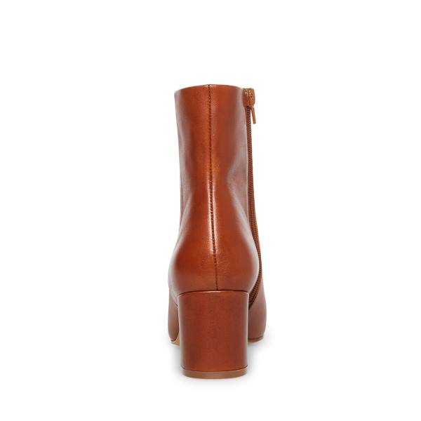 Steve Madden Ossie Cognac Deri Bot Kadın Kahverengi | SM-687HO