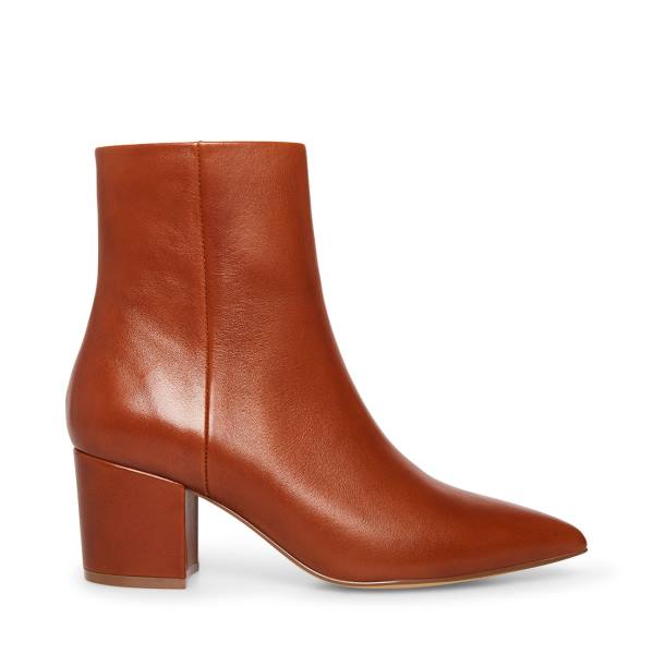 Steve Madden Ossie Cognac Deri Bot Kadın Kahverengi | SM-687HO