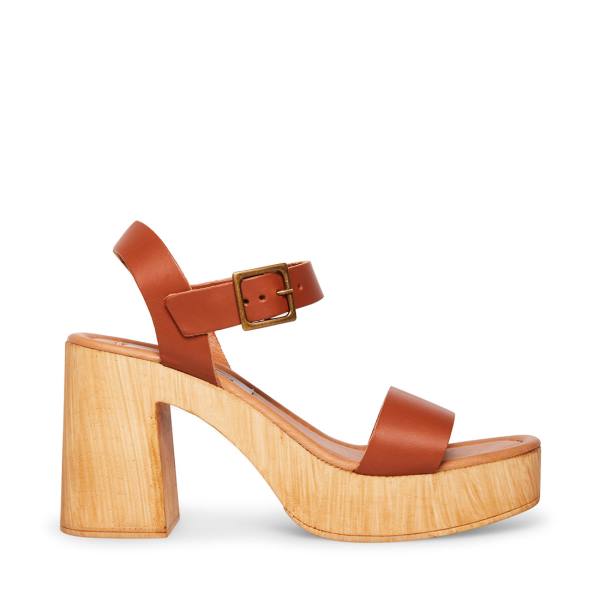 Steve Madden Ravenna Cognac Heel Topuklu Ayakkabı Kadın Kahverengi | SM-075EU