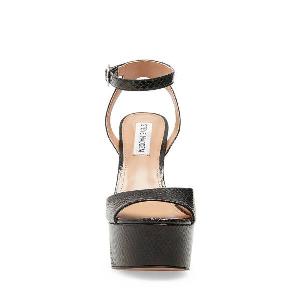 Steve Madden Skyla Snake Heel Topuklu Ayakkabı Kadın Siyah Yılan | SM-185XG